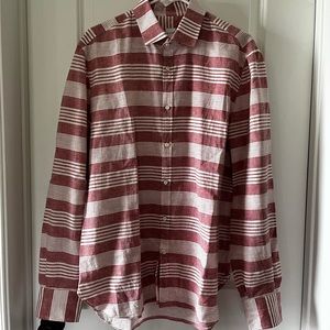 Eidos Mens Casual Botton Down Shirt Size Large